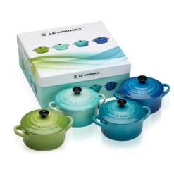 Le Creuset - 4er Set Mini-Cocotte - Meeresbrise