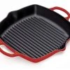 Le Creuset Grillpfanne Signature Quadratisch Mit 2 Griffen In Kirschrot