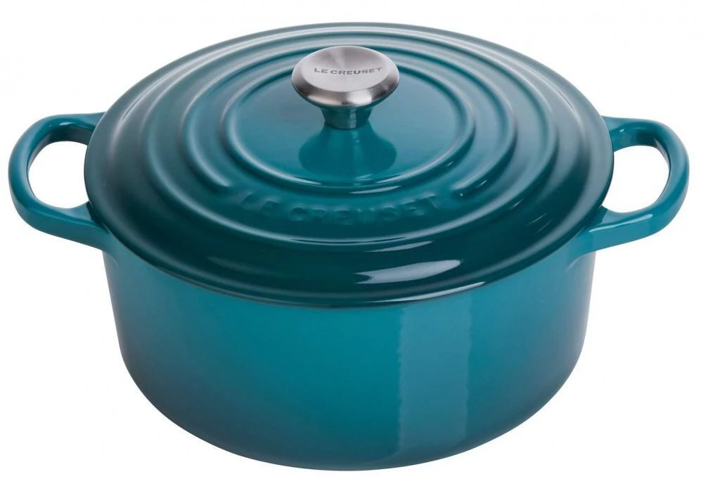 Le Creuset Bräter Signature Rund In Deep Teal 1 Le Creuset Bräter Signature Rund In Deep Teal