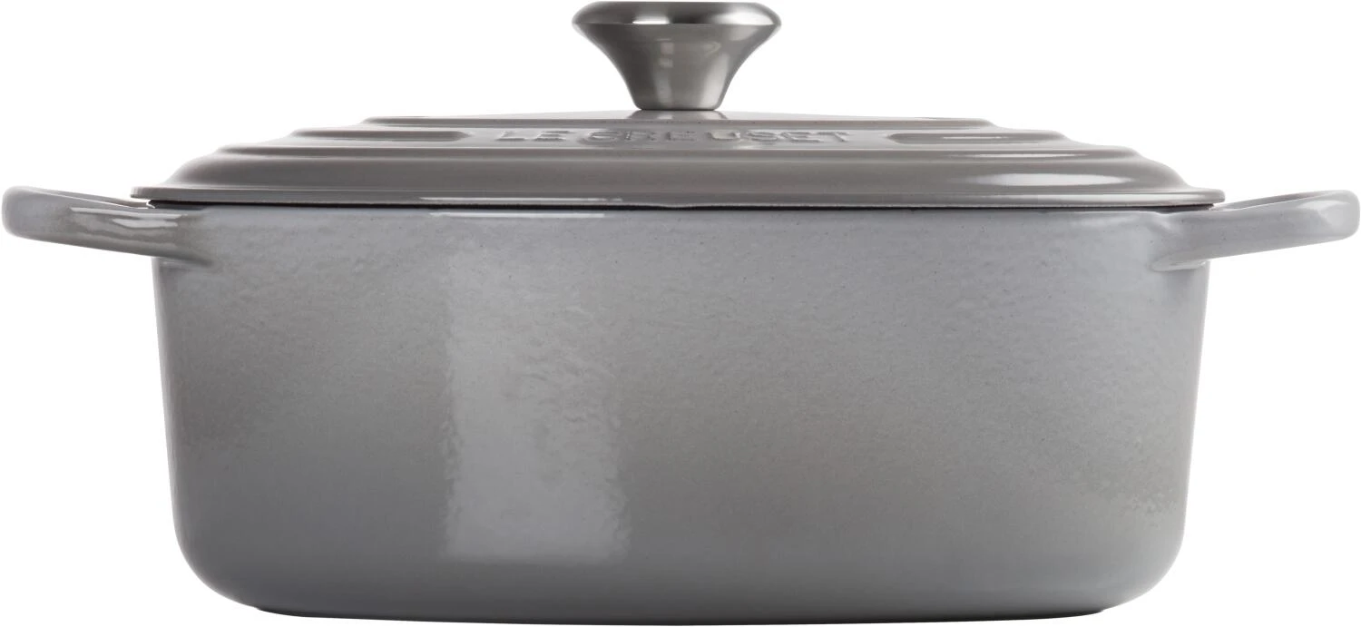 Le Creuset Bräter Signature Oval In Perlgrau 3 Le Creuset Bräter Signature Oval In Perlgrau – Bild 3