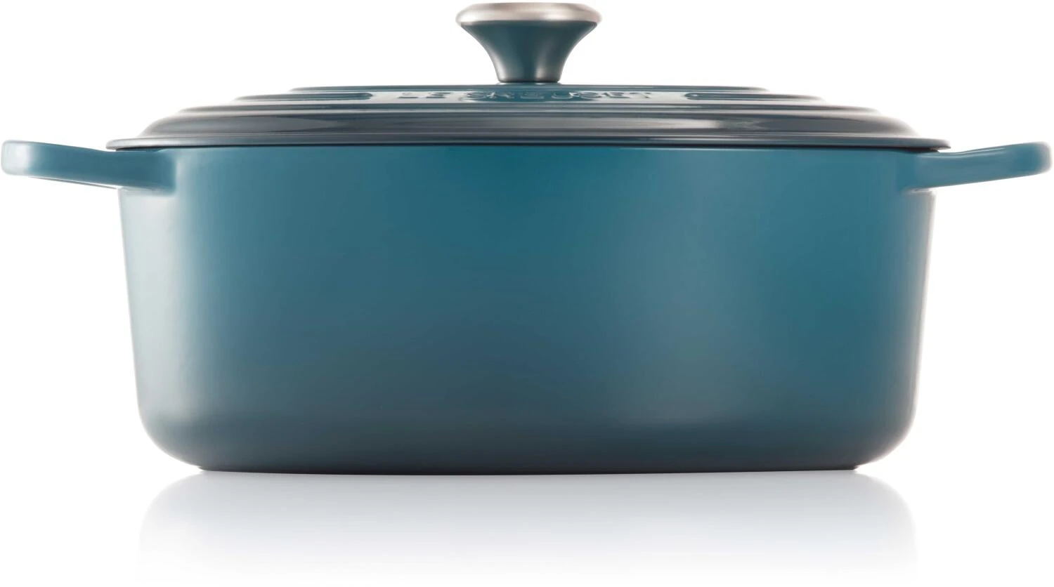 Le Creuset Bräter Signature Oval In Deep Teal 2 Le Creuset Bräter Signature Oval In Deep Teal – Bild 2