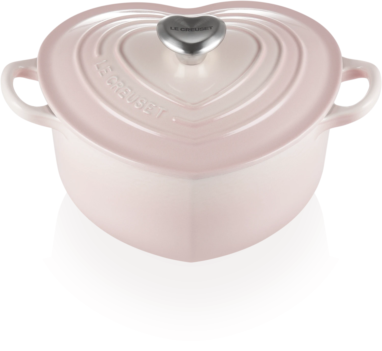 Le Creuset Herzbräter Aus Gusseisen Mit Herzgriff In Shell Pink 1 Le Creuset Herzbräter Aus Gusseisen Mit Herzgriff In Shell Pink