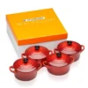 Le Creuset - 4er Set Mini-Cocotte - Kirschrot