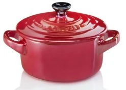 Le Creuset Mini Cocotte In Kirschrot Metallic