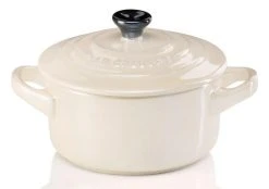 Le Creuset Mini Cocotte In Creme Metallic