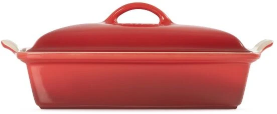 Le Creuset Auflaufform Tradition Mit Deckel, Rechteckig In Kirschrot 1 Le Creuset Auflaufform Tradition Mit Deckel, Rechteckig In Kirschrot
