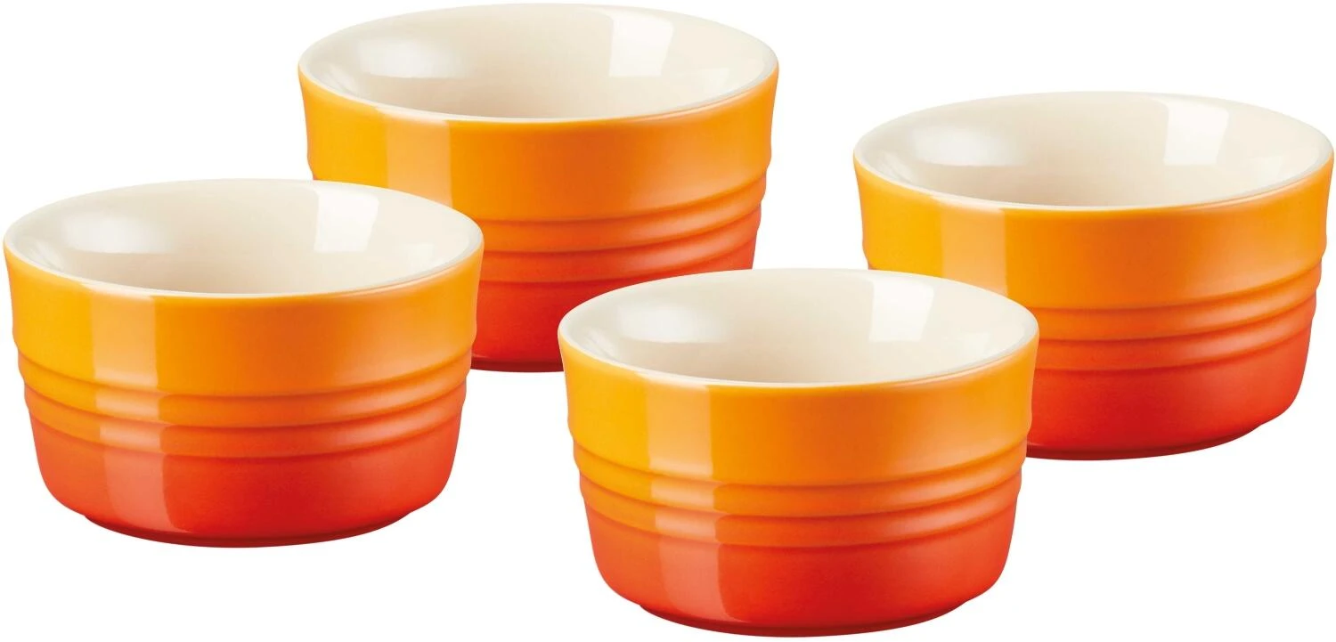 Le Creuset 4-er Set Förmchen In Ofenrot 1 Le Creuset 4-er Set Förmchen In Ofenrot