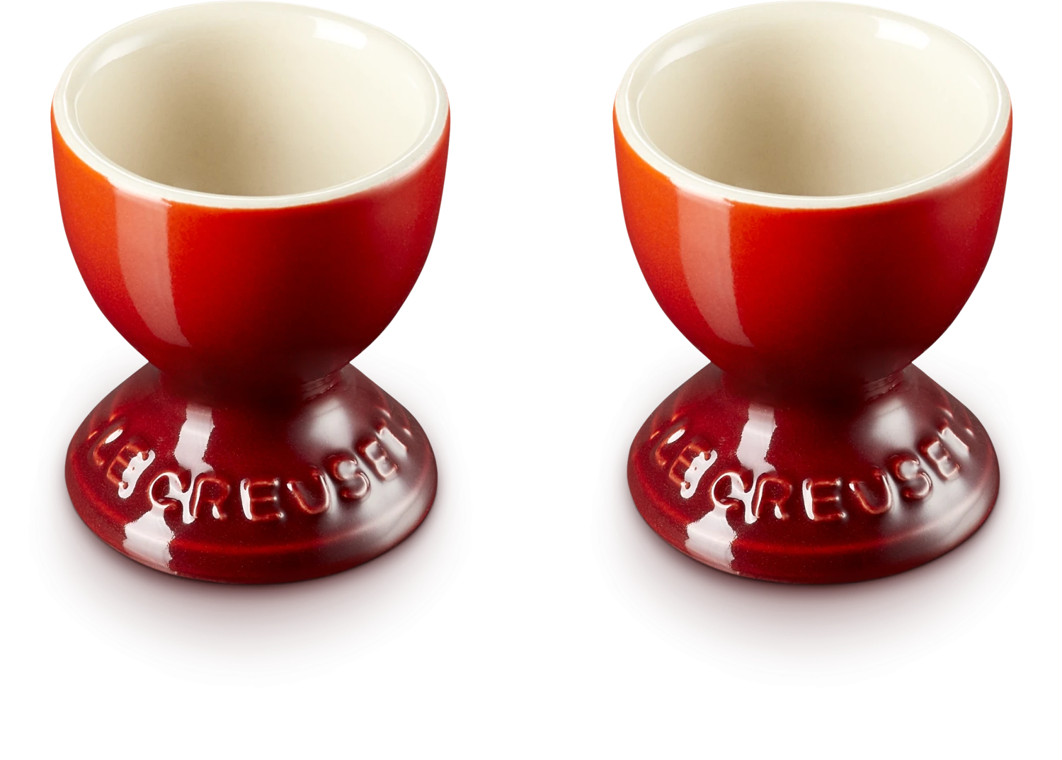 Le Creuset Eierbecher Im 2er-Set Mit Standfuß In Kirschrot 1 Le Creuset Eierbecher Im 2er-Set Mit Standfuß In Kirschrot