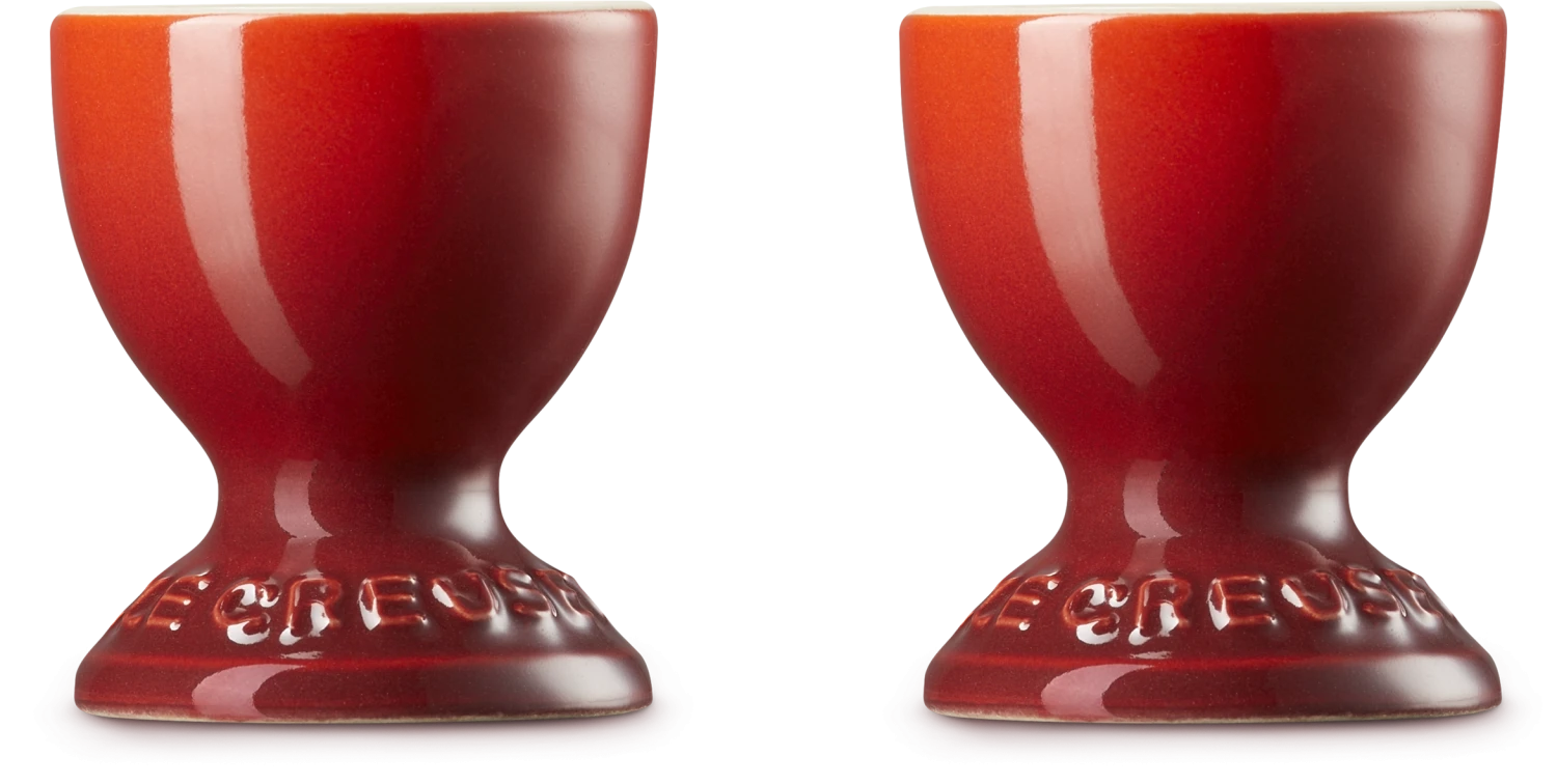 Le Creuset Eierbecher Im 2er-Set Mit Standfuß In Kirschrot 3 Le Creuset Eierbecher Im 2er-Set Mit Standfuß In Kirschrot – Bild 3