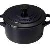 Le Creuset Mini Cocotte In Schwarz Glänzend