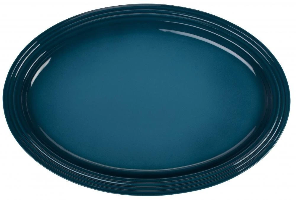 Le Creuset Servierplatte Oval In Deep Teal 1 Le Creuset Servierplatte Oval In Deep Teal