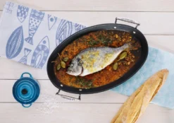 Le Creuset Aluminium-Antihaft-Pfanne Oval, 40 Cm -Le Creuset-Shop 96700601000000 Aluminium Ovale Pfanne 40x25x5cm 4 l