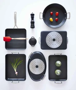 Le Creuset Aluminium-Antihaft-Paella-Pfanne 32 Cm -Le Creuset-Shop Aluminium Antihaft Spezialformen Sortimentsuebersicht 3 l 1