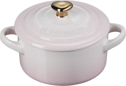 Le Creuset Mini Cocotte Mit Herzknopf In Shell Pink