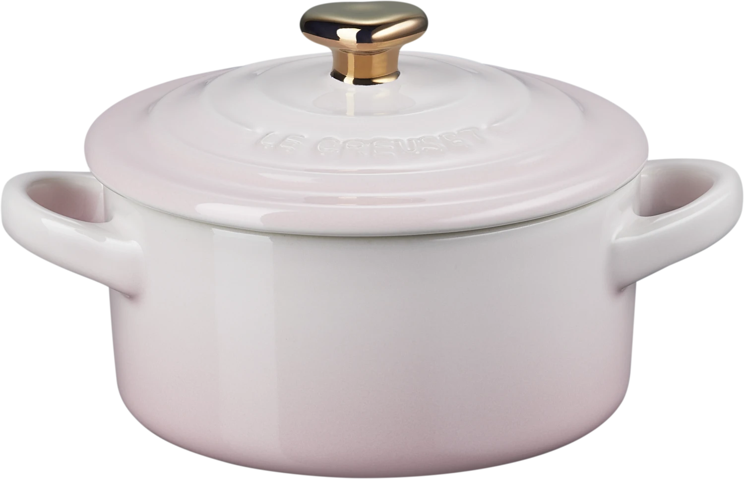 Le Creuset Mini Cocotte Mit Herzknopf In Shell Pink 2 Le Creuset Mini Cocotte Mit Herzknopf In Shell Pink – Bild 2
