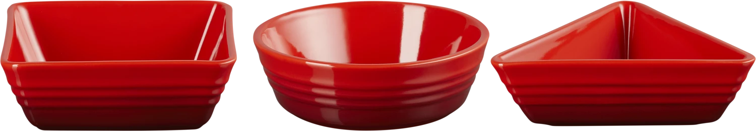 Le Creuset Tapasschälchen 3er Set In Kirschrot 1 Le Creuset Tapasschälchen 3er Set In Kirschrot