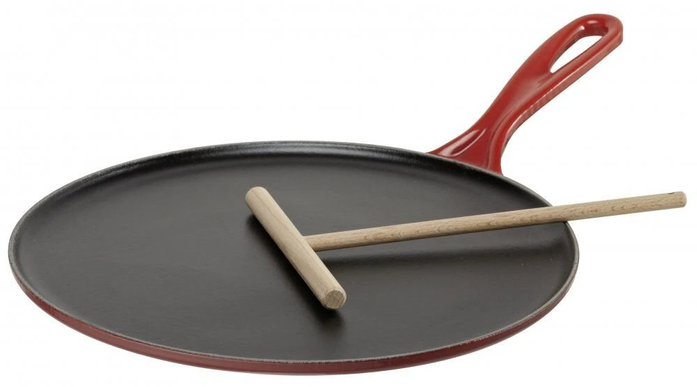 Le Creuset Crepes-Pfanne Aus Gusseisen In Kirschrot 1 Le Creuset Crepes-Pfanne Aus Gusseisen In Kirschrot