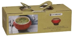 Le Creuset Suppenterrine In Kirschrot -Le Creuset-Shop LeCreuset Suppenterrine 2er Set Box von hinten l