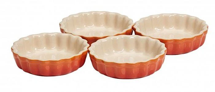 Le Creuset Tarte-Form In Ofenrot, 4er-Set 1 Le Creuset Tarte-Form In Ofenrot, 4er-Set